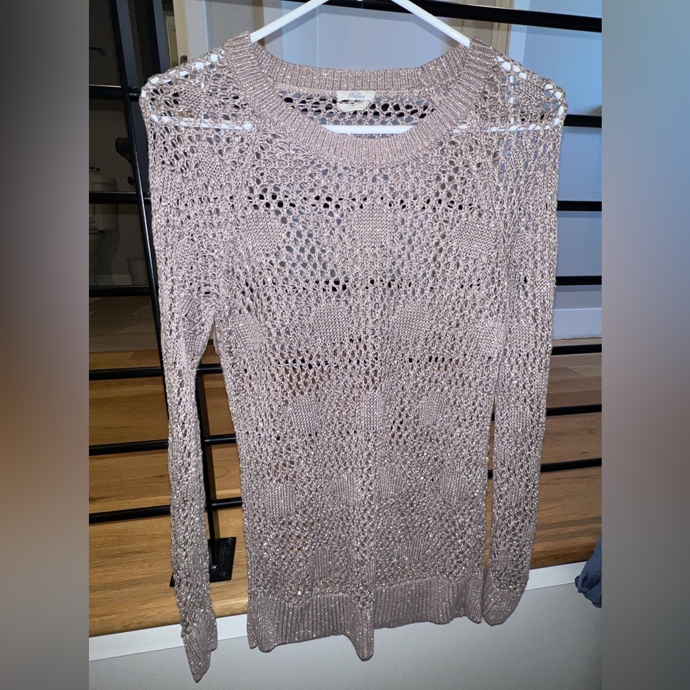 Crochet shimmer sweater